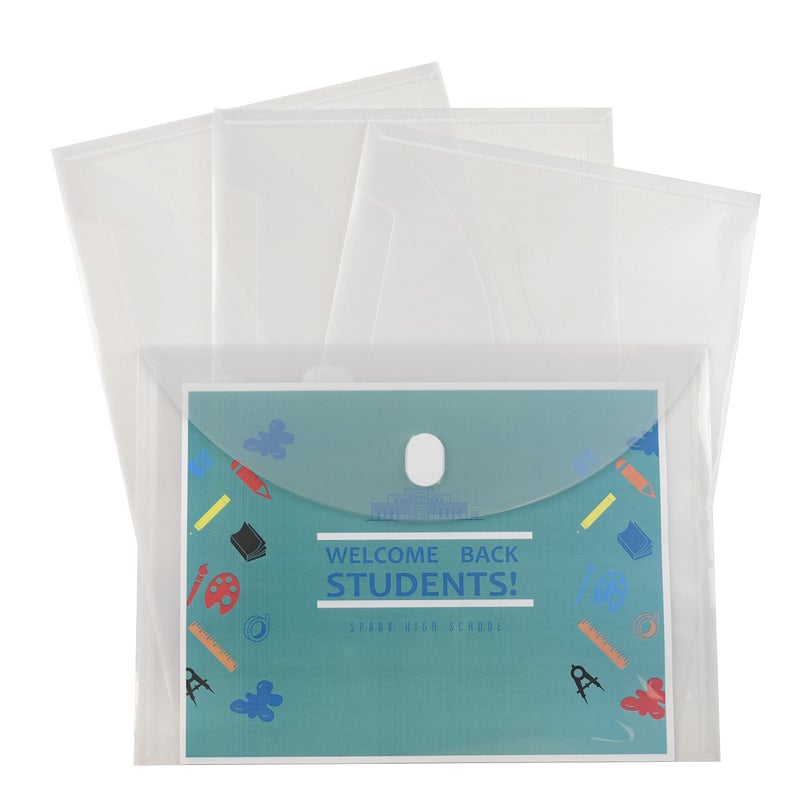 C-Line Reusable Biodegradable Poly Envelopes, Side Loading, Letter Size, Clear, 5 Envelopes per Pack (35107) - Image 2
